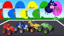 SuperHeroes 3D Toys Surprise Eggs For Kids - Colors For Kids Learn With Monster Trucks