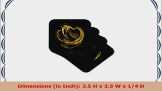 3dRose cst66912 Heart of GoldFractal ArtSoft Coasters Set of 8 bde0d936