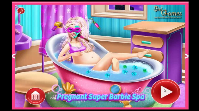 Pregnant Super Barbie Spa - Disney Barbie Full Cartoon Game Episode for Girls in English