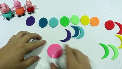 peppa pig español - play doh stop motion wonderful rainbow ice cream popsicle