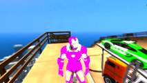 Ironman Colors Drives Trucks Colors Sick Tricks and Ramp Jumps Nursery Rhymes Action for K