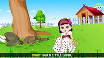 Mary Had A Little Lamb Nursery Rhyme With Lyrics - Cartoon Animation Rhymes & Songs for Ch