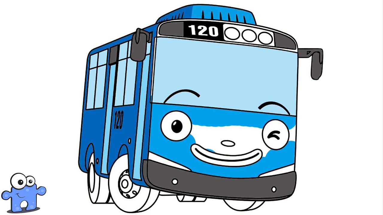 Tayo The Little Bus Coloring Page Book Toy Learn Colours Draw Collection Tayo Little Bus f