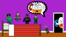Super Heroes Lego Batman Superman Hulk Antman Jumping On The Bed Animation Nursery Rhyme