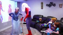 UGLY Frozen Elsa vs Dentist Joker!! Elsa loses her tooth with Frozen Anna and Green Spider