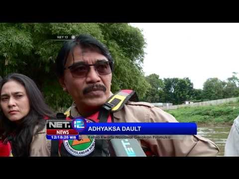 Peringatan Hari Bumi Ratusan Siswa Bersihkan Sungai Ciliwung - NET12