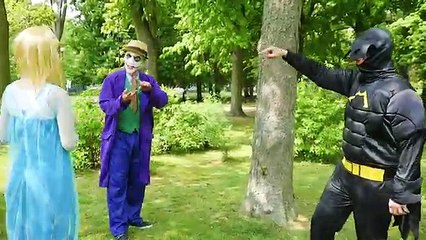 Frozen Elsa Vs Joker Spiderman Hulk SpiderGirl Batman Hide And Seek Killer Clown Funny Sup