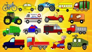 Street Vehicles for Kids | Learn Different Vehicles Car Truck Van Bus Taxi & More