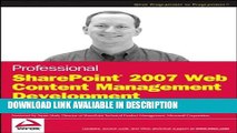 Audiobook Free Professional SharePoint 2007 Web Content Management Development: Building