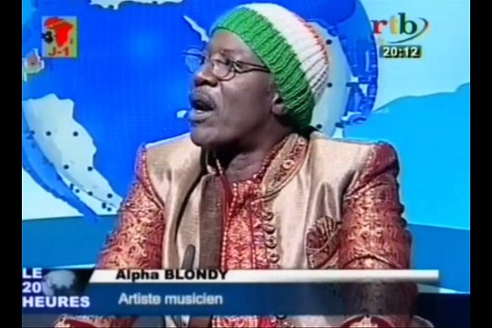 Alpha Blondy star africaine du Reggae invité du plateau du Journal Télévisé de 20h