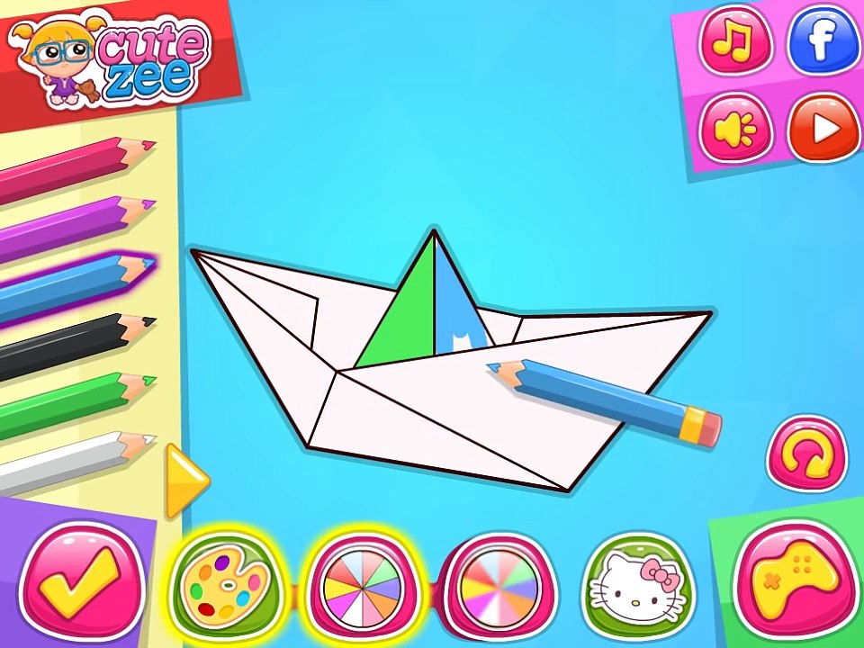 Hello Kitty Origami Class - 5 Origami Models - Kids Games