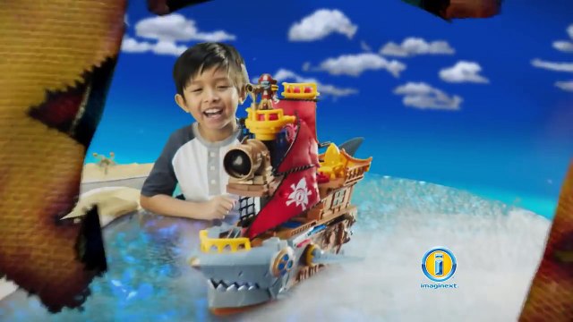FISHER PRICE IMAGINEXT SHARK BITE PIRATE SHIP SAFARI LTD SHARK TOOB & SEA CREATURES - PART