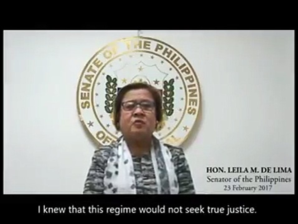 Senator Leila De Lima Naglabas ng Pahayag Ukol sa Pagkakaaresto