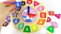Peppa Pig Reloj de Madera con Números de Rompecabezas de Juguete