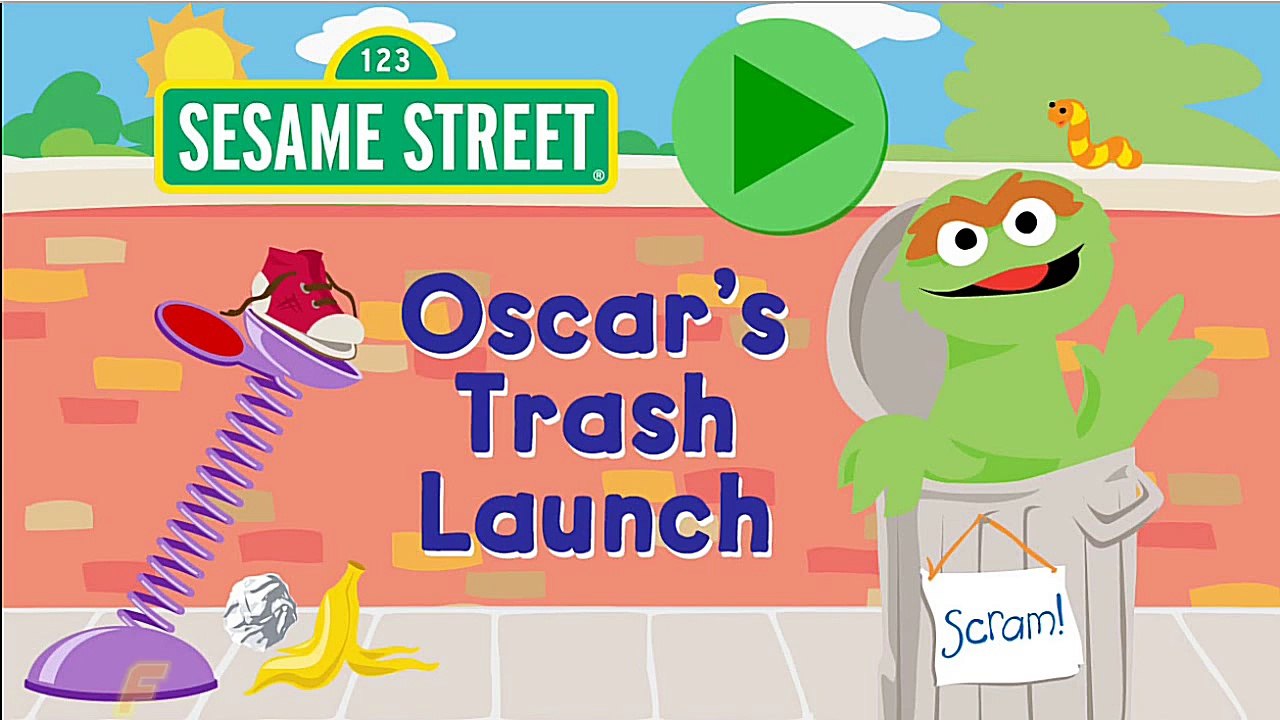 Sesame Street Oscar de la Basura del Lanzamiento de los Coches de choque Niños Mini Juegos