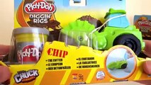 Play-Doh Diggin Rigs Rolland the Steamroller & Chip the Cutter Tonka Truck & Friends