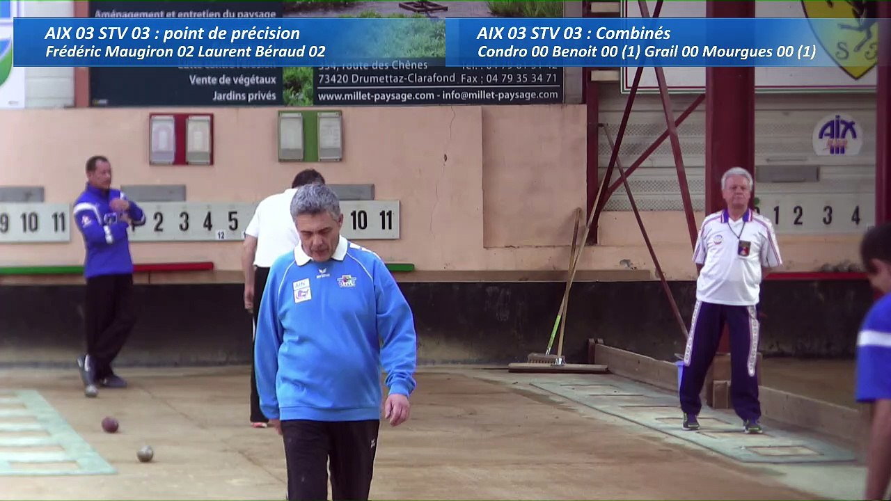 Second tour, point de précision,  demi-finale aller, Aix-les-Bains contre Saint-Vulbas, Sport Boules, saison 2016/2017