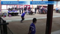 Second tour, premier tir de précision,  demi-finale aller, Aix-les-Bains vs Saint-Vulbas, Sport Boules, saison 2016/2017