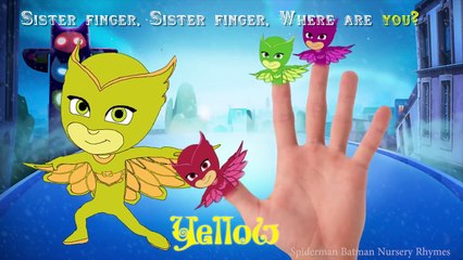 PJ Masks Romeo Amaya Owlette Finger Family Nursery Rhymes Song | PJ Masks Learning Colors Cartoon