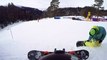 Ce snowboardeur percute un bélier en pleine descente