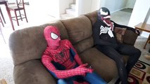Spiderman & Venom vs T-Rex / Godzilla In Real Life | SuperHero Fun!