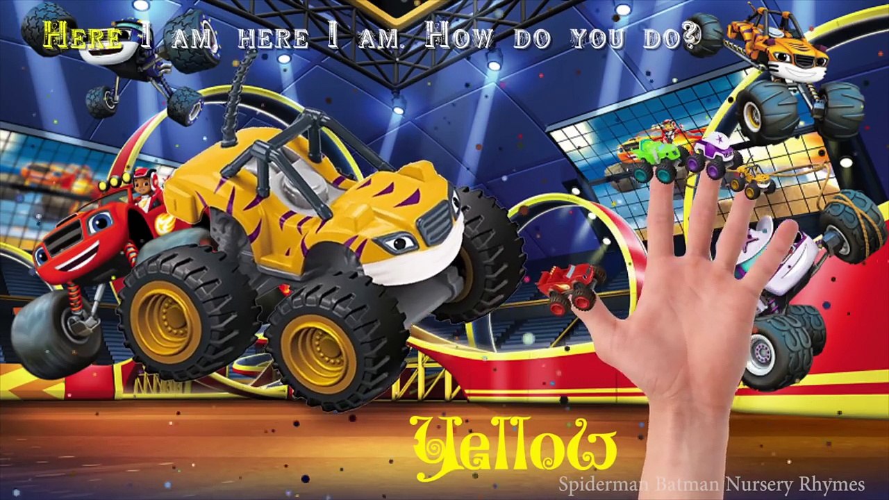 5 Little Blaze and the Monster Machines Jumping on the Bed Lyrics Nursery Rhymes Cartoon for Kids