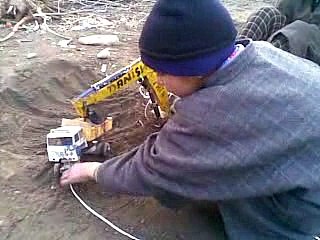 Kashmiri boy Makes a Jcb toy with syringes