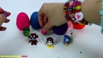 Play Doh Glitter Kinder Surprise Eggs Toys Play Doh Learn Colors Disney Palace Pets Angry