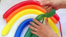 Rainbow Wet water Balloons - Learn colours Finger Nursery Balloon family Compilation