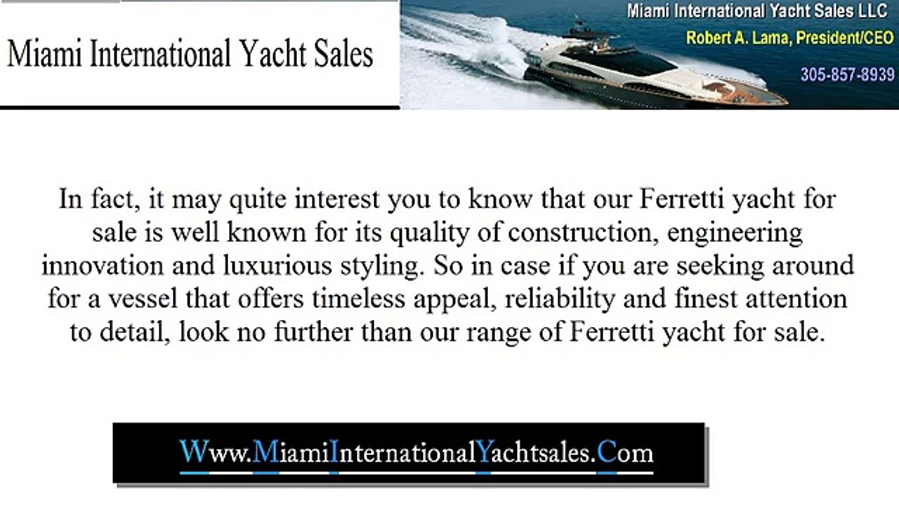 Ferretti Yachts For Sale