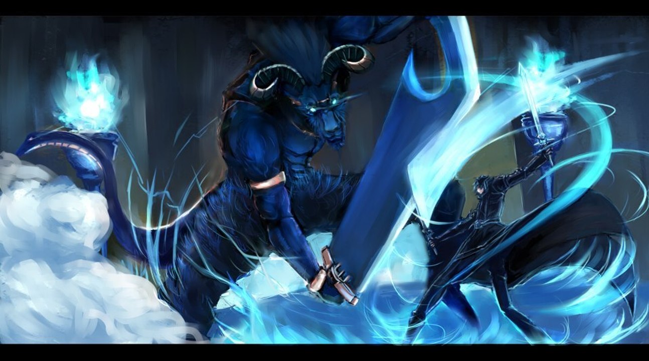 Kirito Vs Demon with blue eyes SAO [AMV] Warptech - Last Summer [NCS Release]