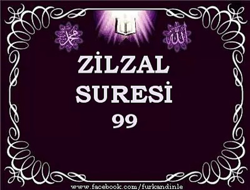 ZİLZAL SURESi  - Türkçe Mealli
