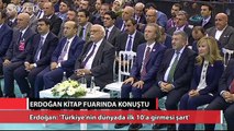 Erdoğan Kitap Fuarı’nda konuştu