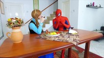 Frozen Elsa & Spiderman DANCE CHALLENGE! w/ Joker Anna Hulk Minions Spidergirl Fun In Real