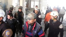 غارات جوية تستهدف مدينة بنش في محافظة ادلب السورية