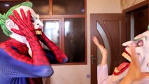 Frozen Elsa & Spiderman - ELSA NEEDS TO PEE ! w/ Maleficent Joker Spidergirl TOYS! Superhe