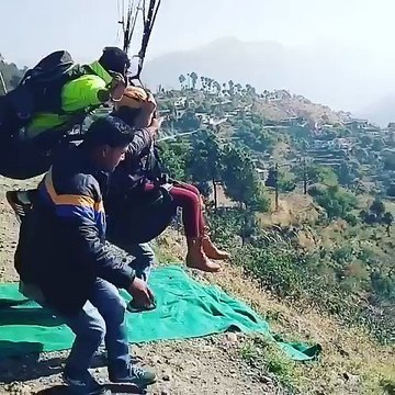 Paragliding view from pokhara