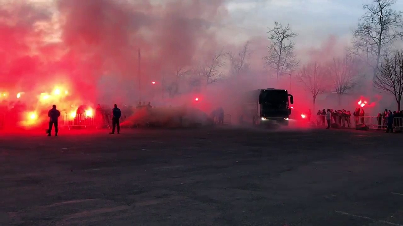 25/02/17 : SRFC-FCL : arrivée des joueurs du Stade Rennais