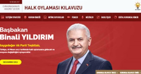 AK Parti'den Halk Oylamasına Özel Web Sitesi