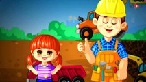 The Red Dtor - Diggers and Builder - Vehicle & Car Cartoons for children