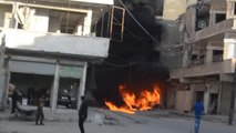 Suriye'nin Idlib ve Şam Kentlerinde Hava Saldırıları