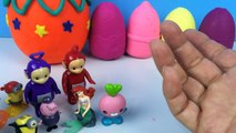 Play doh Surprise Eggs With The Simpsons Teletubbies Minions Disney Frozen Elsa Anna Toys Figurines