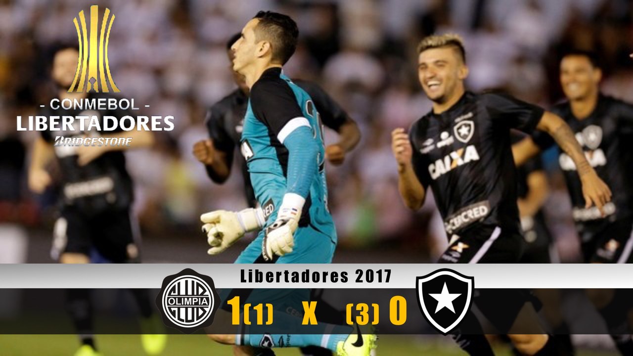 Olimpia 1(1) x (3)0 Botafogo - Gols - Melhores Momentos - Pênaltis - Libertadores 2017 - 22/02/2017