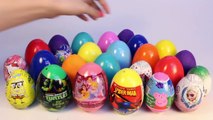 SURPRISE EGGS PEPPA PIG MICKEY MOUSE FROZEN SPIDERMAN SUPER MARIO MAWA PLAY DOH EGGS