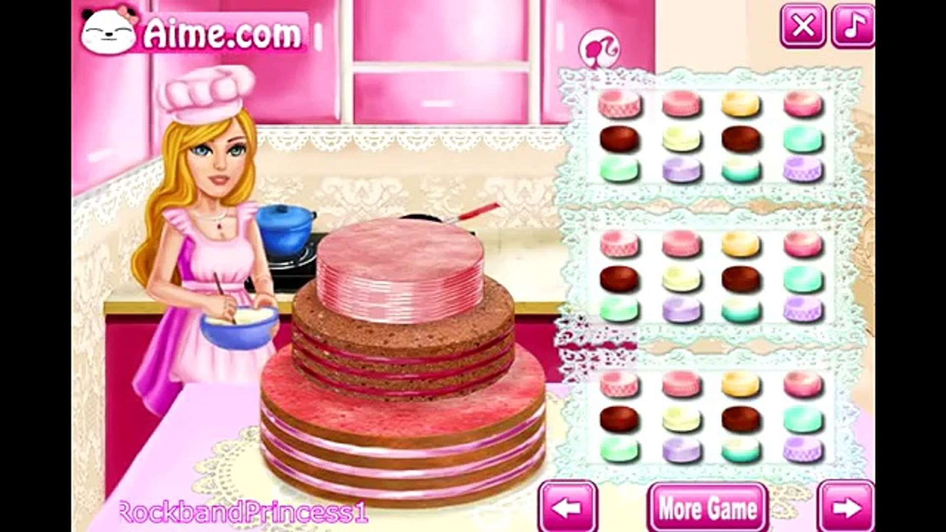 barbie game cake