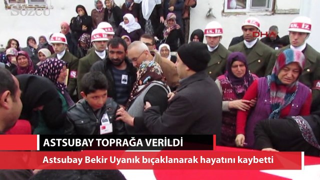 Bıçaklı saldırıda ölen astsubay memleketinde toprağa verildi