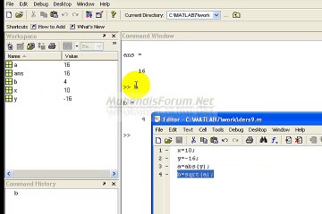 matlab eğitimi 09 MatemetikselFonksiyonlar