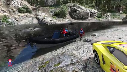 Lightning McQueen and Spiderman in Fun Cars Adventure Cartoon for Kids and Nursery Rhymes