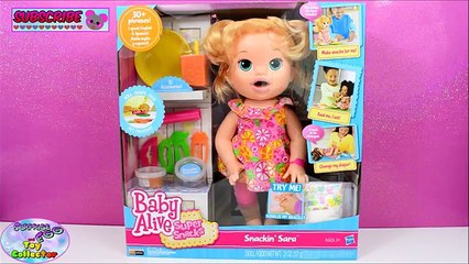 Baby Alive Super Snacks Snackin Sara Doll Review I POOP Surprise Egg and Toy Collector SETC