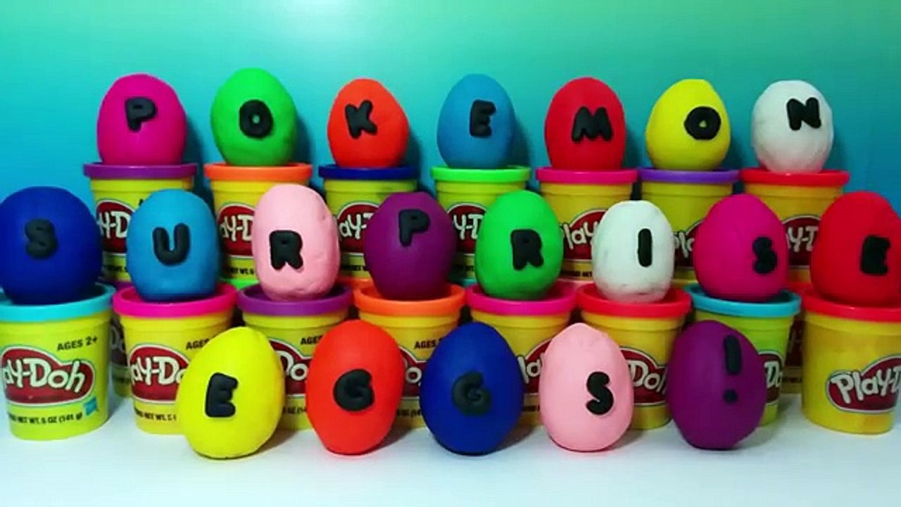 20 Play Doh Pokemon Surprise Eggs - Togepi Mew Mewtwo Diglett Lugia Pichu Charmander Bulbasaur